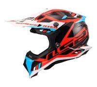 Casco Cross Ls2 Mx700 Subverter Evo II Stomp Bianco Blu Rosso Lucido S