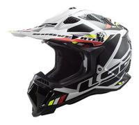 Casco Cross Ls2 Mx700 Subverter Evo II Stomp Bianco Nero Lucido XXL