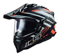 LS2 MX701 Explorer Carbon Edge, casco enduro 3XL male Nero/Arancione/Bianco