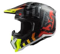casco cross ls2 mx703 c x-force barrier - giallo / rosso 3XL