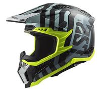 casco cross ls2 mx703 carbon x-force barrier - blu chiaro 3XL