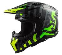 casco cross ls2 mx703 carbon x-force barrier - giallo / verde XS