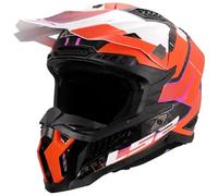casco cross ls2 mx703 carbon x-force galuo - arancione XXL