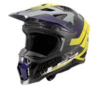 LS2 MX703 X-Force Galuo Carbon Casco da motocross, grigio-giallo, taglia M per maschi