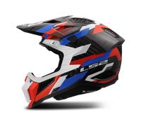 LS2 Casco da motocross MX703 X-Force Phantom Bianco/Rosso/Blu Maschile Taglia L