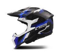 Casco Cross LS2 MX703 X-Force Phantom Blu Bianco In Carbonio S