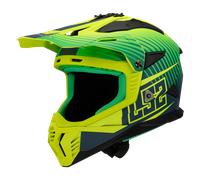 §Casco Cross LS2 MX708 Fast II Duck Verde-Giallo Fluo Opaco§