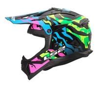 Casco Cross LS2 MX708 Fast II Grotesk Blu/Rosa/Verde OpacoXXL Grotesk Blu,Rosa,Verde Opaco