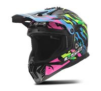 LS2 MX708 Fast II Grotesk Casco da motocross, verde-blu, taglia XL per maschi
