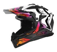 LS2 MX708 Fast II Wash Casco da motocross, nero-bianco-rosso, taglia XL