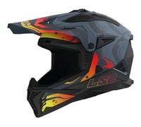 Casco Cross Ls2 Mx708 Fast II WASH Grigio Scuro Opaco XXL