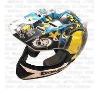 CASCO CROSS OFF ROAD ENDURO CAMAMOTO JUNIOR BADBULLY BLU ROSSO BAMBINO