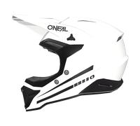 Oneal 1SRS Solid Casco da motocross, bianco, taglia L per maschi