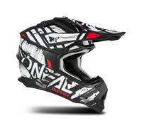 O'NEAL | Casco Motocross | MX Enduro | Standard di sicurezza ECE 22.06, aperture di ventilazione per un raffreddamento ottimale | Casco 2SRS GLITCH V.23 | Adulto | Nero Bianco | Taglia M (57/58 cm)