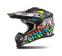 ONeal 2SRS Rancid, casco a croce S male Opaco Nero/Bianco/Rosso/Blu