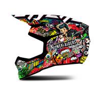 ONeal 3SRS Crank, casco a croce L male Opaco Nero/Rosso/Verde/Giallo