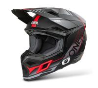 Oneal 3SRS HAZE Casco da motocross, nero-grigio-rosso, taglia M per maschi