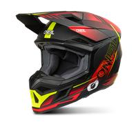 ONeal 3SRS Haze S26, casco da motocross S female Opaco Nero/Rosso/Giallo Fluo