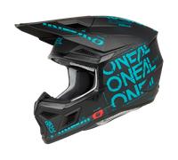 Oneal 3SRS Static Casco da motocross, nero-blu, taglia L per maschi