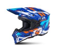 Oneal EX-SRS DUST Casco da motocross, blu-arancione, taglia 2XL per maschi