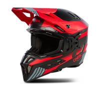 Oneal EX-SRS Hitch Casco Motocross, nero-grigio-rosso, taglia 2XL