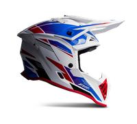 Casco Cross Raven Morphous Bianco lucido/Viola/RossoXS Bianco lucido,Viola,Rosso