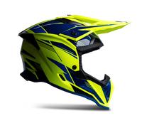 Casco Cross Raven Morphous Lucido Fluo Giallo/BluM Lucido Fluo Giallo,Blu