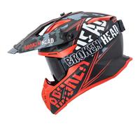 Casco Cross Rotto Head Squadron Rebelution V3 Rosso + Maschera MX Regulator Nera