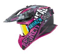 Casco Cross Rotto Squadron Rebelution V3 Rosa + Occhiali MX Regulator Rosa