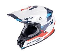 casco cross Scorpion VX-16 Evo Air Rod bianco rosso blu XS