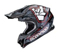 Casco Cross Scorpion VX-16 Evo Air Rok Nero Grigio Rosso XS