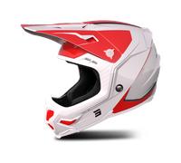 Shot Core Comp Casco Motocross, bianco-rosso, taglia S
