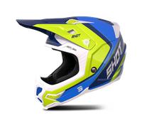 Shot Core Fast Casco Motocross, blu-giallo, taglia M