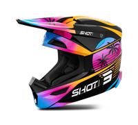 Casco da motocross Shot Furious Miami arancione lucido L