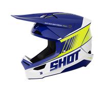 §Casco Cross Shot Furious Peak Blu-Giallo Neon§