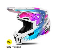 Shot Lite Racing Mips Casco da motocross, bianco-rosa, taglia XL per maschi