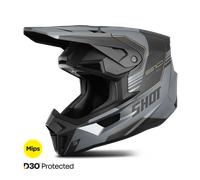 Shot Lite S10 Mips Casco da motocross, nero-grigio, taglia L per maschi