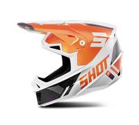 Shot Lite Ultra Off-road Helmet Bianco,Arancione L