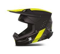 Shot Race Camo Casco Motocross, nero-giallo, taglia S