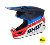§Casco Cross Shot Race Mips Iron Blu-Rosso§