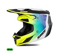 Shot Casco da motocross Speed Hybrid giallo fluo lucido XL