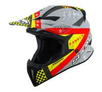 Suomy X-Wing Jetfighter, casco a croce S male Opaco Grigio/Giallo/Rosso