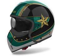 Airoh J110 Command Casco Jet, nero-verde, taglia XS