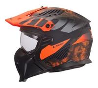 Casco Crossover Ls2 OF606 Drifter Gas Grigio Arancione Opaco XS