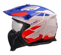 Casco Crossover Ls2 OF606 Drifter Trek Bianco Blu Rosso Lucido XL