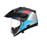 Nolan casco componibile N70-2 X 06 Turbine - 350 Nero blu rosso lucido L