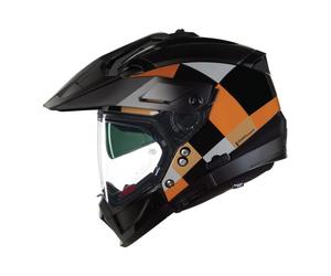Casco Crossover Nolan N70-2 X RUVIDO 343 Nero / Grigio / Ocra Taglia:L