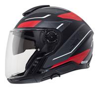 Schuberth J2 Sigma Casco Jet, nero-grigio-rosso, taglia L per maschi