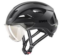 Uvex Stride Visor, casco da bici, nero 53-56cm Black Matte