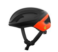 Casco da bici da strada POC Omne Air MIPS (Nero Uranio Opaco/Arancione Fluorescente Opaco) LRG